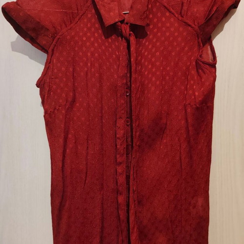 Ale semi-transparent shirt new, burgundy color, size small