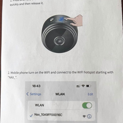 IP Camera A9mini Wifi 1080P HD new, mini wireless