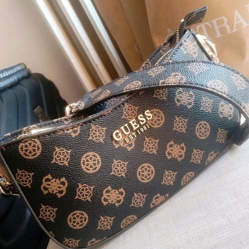 Guess shoulder bag new, brown leather