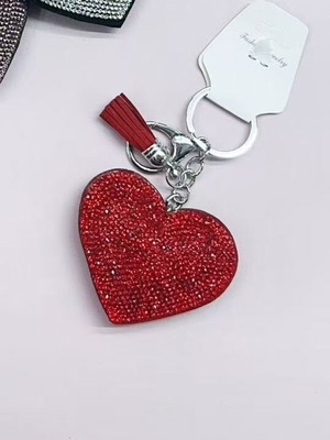Keychain new red heart