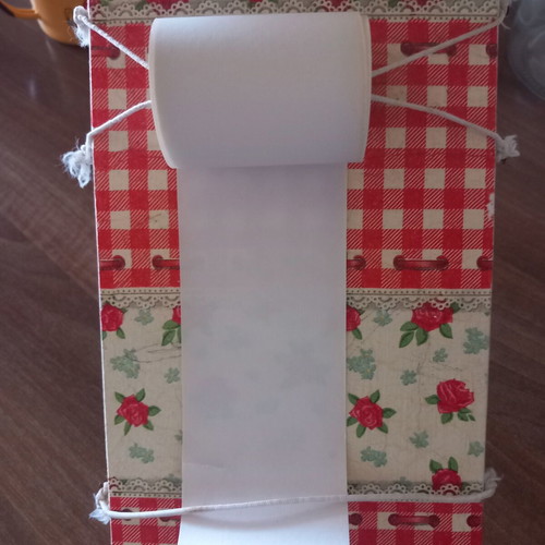 Wooden shopping notepad with decoupage rustic style