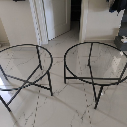 IKEA metal coffee tables used, set of 2, VITTSJÖ
