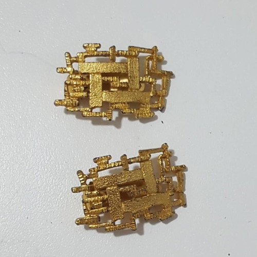 Antique earrings 3.5cm like new, gold color