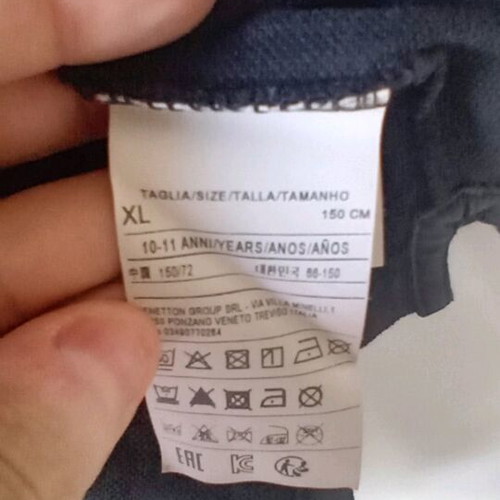 Benetton polo shirt black used, kids 10-11 years