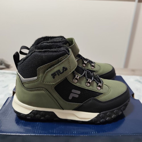 Fila FW8185 children's casual shoes, black and green, size 33