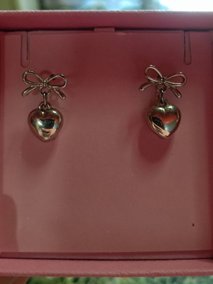 Heart earrings silver color like new