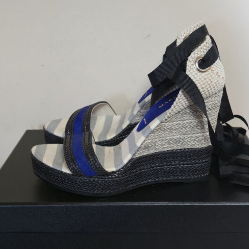 Marella women's platform sandals like new, beige and blue, size 38