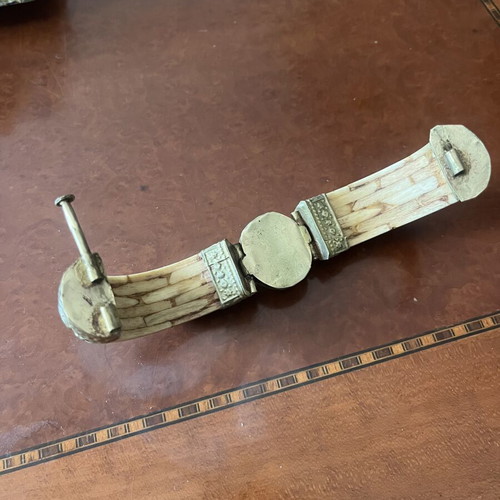 Vintage Boho Handmade Bracelet with Bone and Semiprecious Stone used