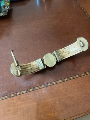 Vintage Boho Handmade Bracelet with Bone and Semiprecious Stone used