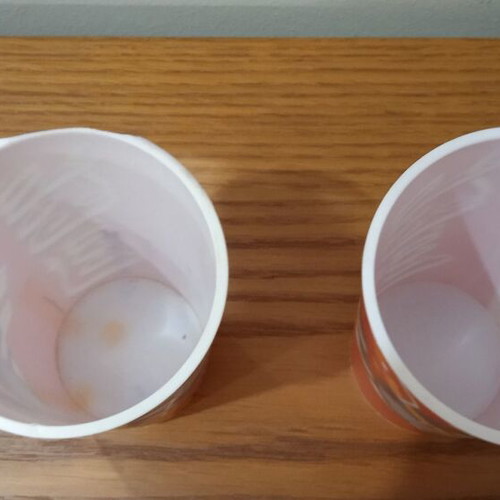 Coca Cola plastic cups used without lids