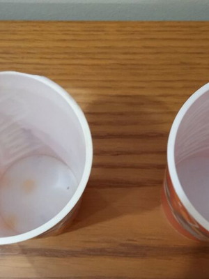 Coca Cola plastic cups used without lids