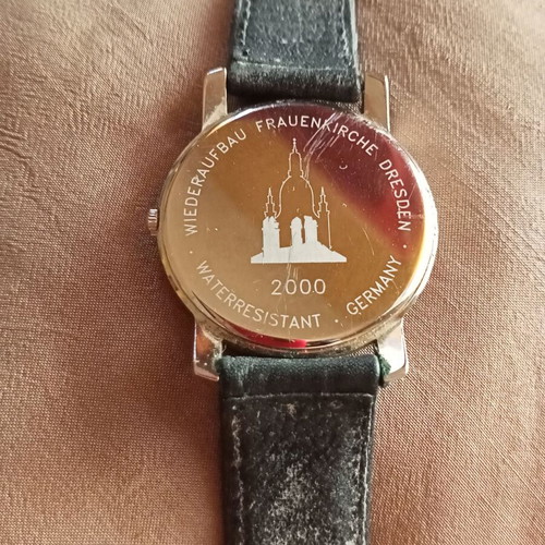 Sonderedition Frauenkirche Dresden wristwatch like new, leather strap