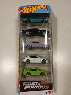 Fast and Furious Hot Wheels комплект от 5 нов с фабрична грешка Tesla S Plaid
