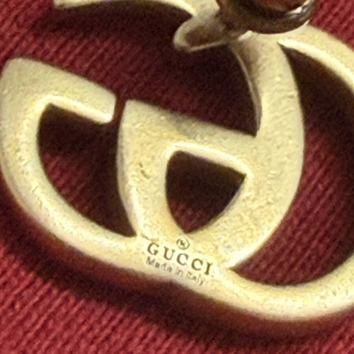 Gucci Vintage Double G Earrings Gold Tone new, made in Italy
