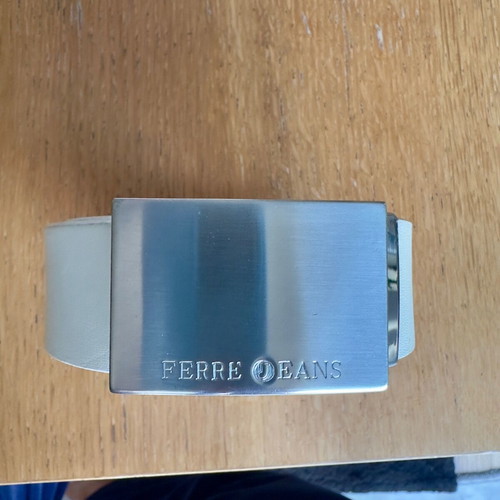 Ferre Jeans belt like new, leather beige size 90