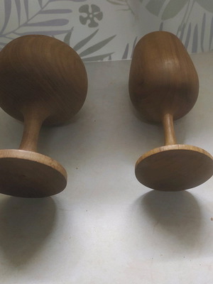 Wooden drinkware set 12 pieces new, decorative and functional