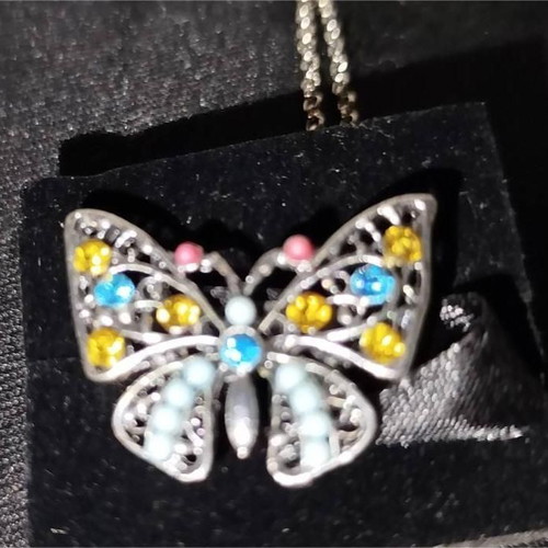 Pendant and ring used with stones and dragonfly and butterfly designs