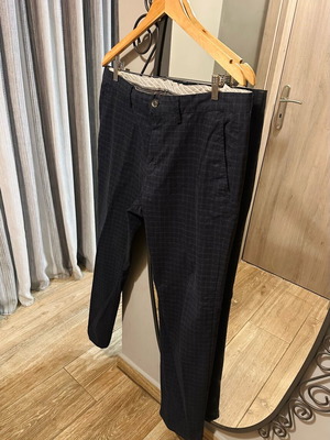 Men's striped pants used, size 38*34, gray and blue