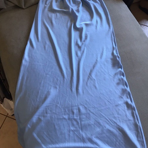 Satin maxi skirt in ciel, like new