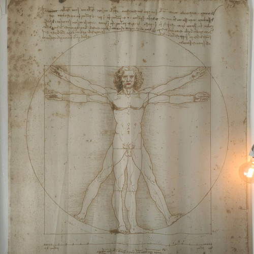 Various art prints and one banner like new with Da Vinci works