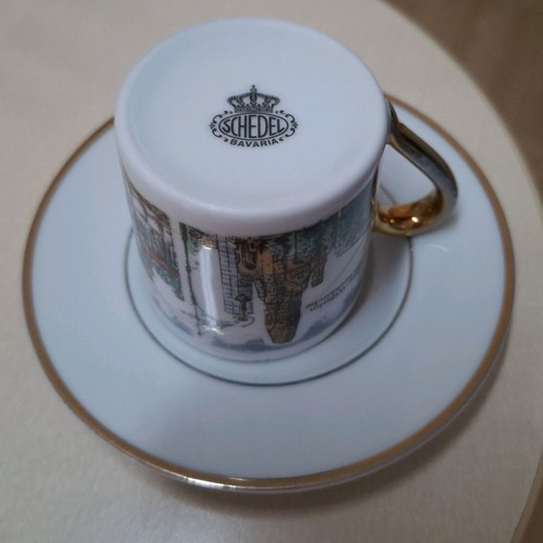 Schedel Bavaria collectible coffee cup like new, Bavarian porcelain