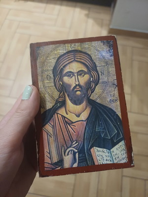 Ξύλινη εικόνα Ιησούς Χριστός Παντοκράτωρ καινούργια, επιτραπέζια ή επιτοίχια