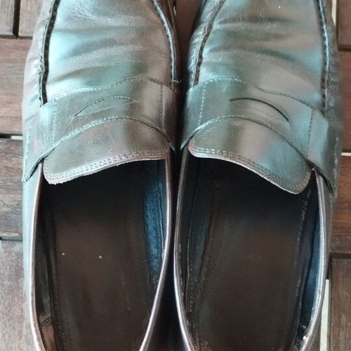 Clarks leather loafers used, size EU 45, brown