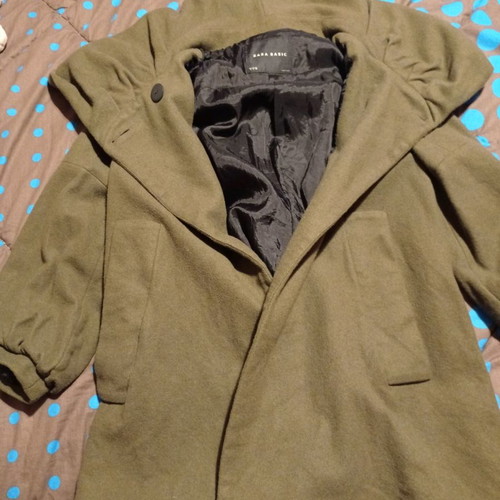 Zara coat used, olive color, alpha line, size L