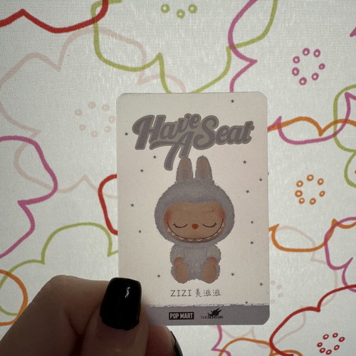 POP MART Labubu Have a Seat Zizi doll like new with character card and hat