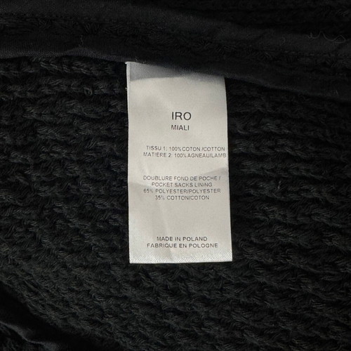 Iro Miali motorcycle jacket like new, black, cotton and lambskin