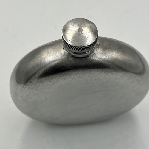 Sheffield Rose English Pewter flask used, about 10cm