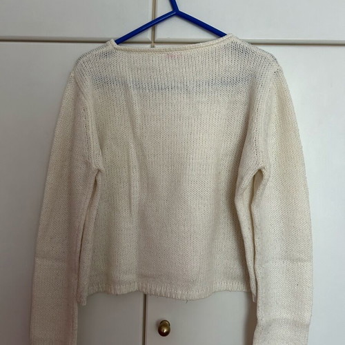 Pink Woman pullover like new, size L, white