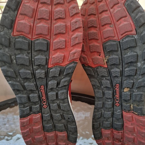 Columbia women's OutDry athletic shoes used, red, size 38