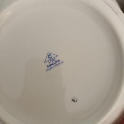 Ćmielów 1790 vintage porcelain dinnerware set, complete