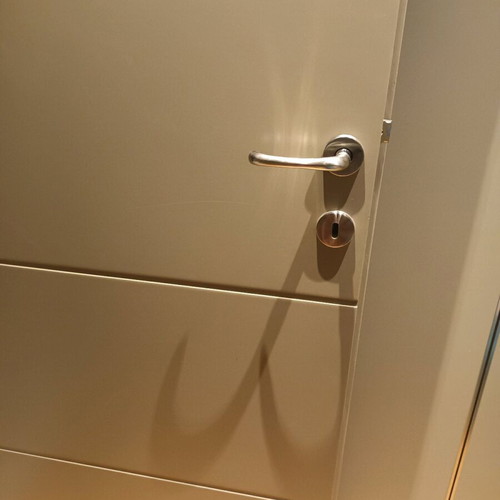 Inox door handle like new, 1 pair