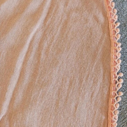 Cotton scarf H&M like new, pink with embroidery