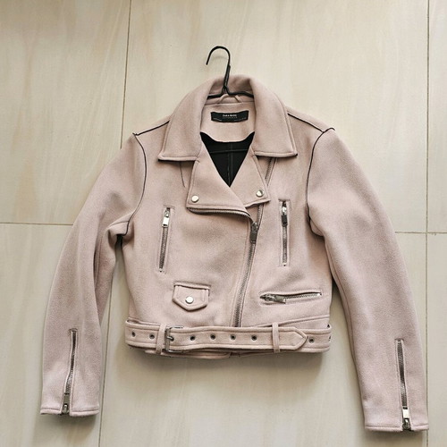 Zara short jacket new, beige-pink, medium