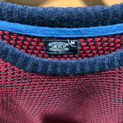 Menswear sweater burgundy and blue like new, size M