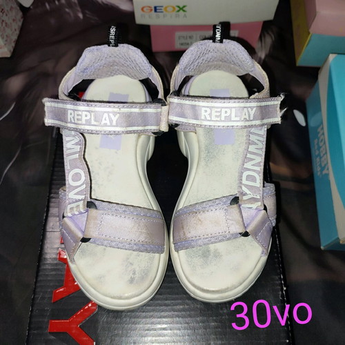 Replay sandals size 30 like new, white and purple