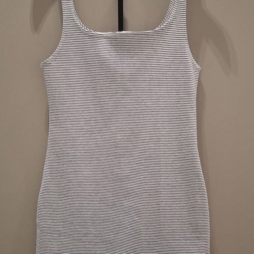 Zara striped mini dress, size M, white