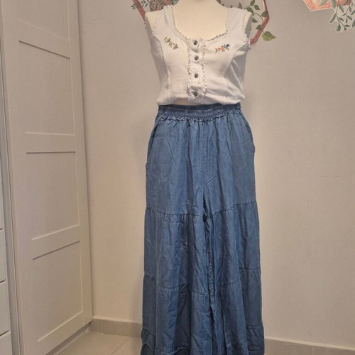 Gypsy denim pants used, one size, blue, Celestino