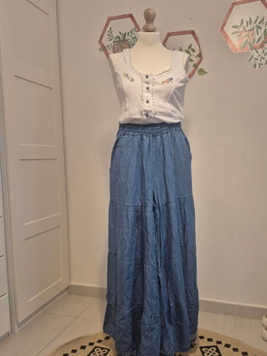 Gypsy denim pants used, one size, blue, Celestino