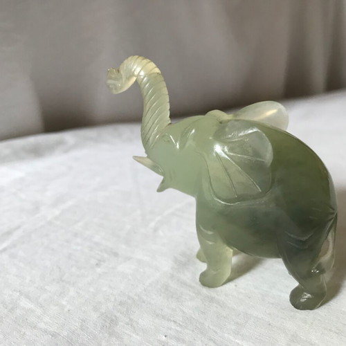 Elephant figurine used, nephrite collectible