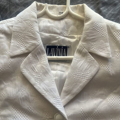 Vintage 90s Daphne Valente Lavinia white suit set like new