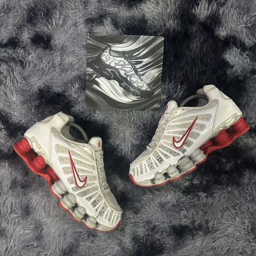 Nike Shox TL 2025 sneakers white red size 43