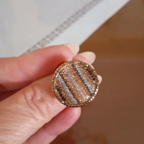 Ring new brown and gold