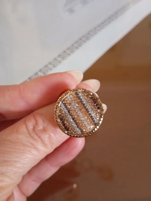 Ring new brown and gold