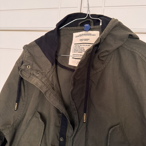 H&M men's khaki trench coat size small