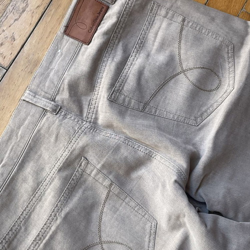 Calvin Klein fabric pants like new, beige