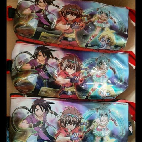 Bakugan pencil cases new, set of 3 pieces